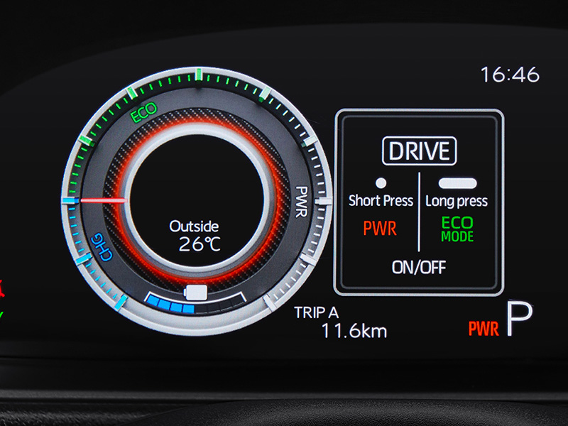 Endearing Drive Mode (ECO, Normal, Power) (All S Type)